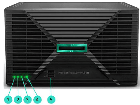 HPE ProLiant MicroServer Gen11 - Front View (External)
