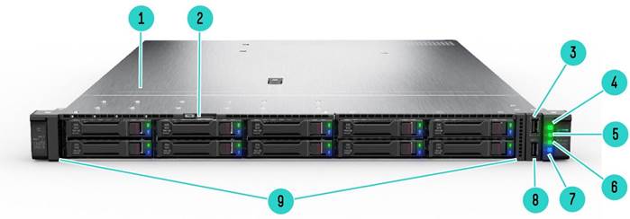HPE ProLiant RL300 Gen11 - 10SFF Front View